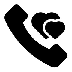 telephone glyph icon