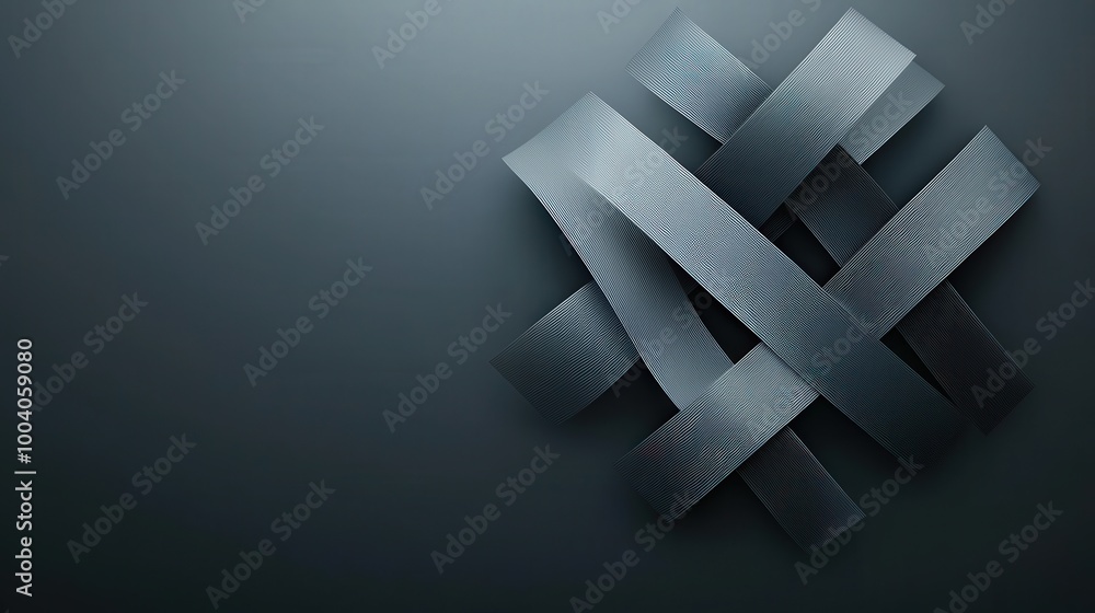 Poster abstract intersecting lines forming simple geometric shapes