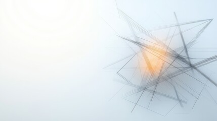 Abstract intersecting lines forming simple geometric shapes