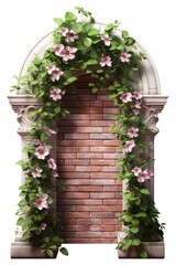 Fototapeta premium Flower brick arch architecture.
