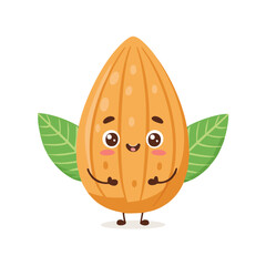 Almond Food Eat Meal Cuisine Animation Kawaii Character
