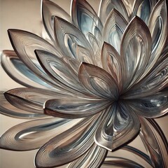 Intricate Glass Flower Sculpture with Delicate Layered Petals