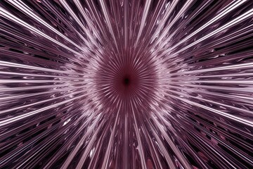 Three-Dimensional Dynamic Radiant Scene with Oscillating Ribbons and Reflective Depth