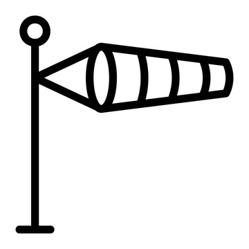windsock line icon