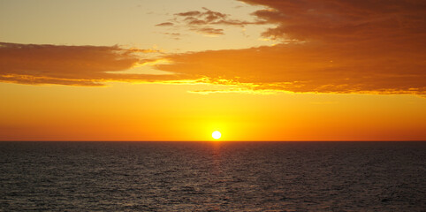 Beautiful sunset on the Baltic Sea