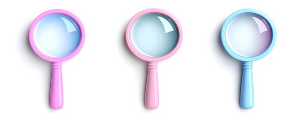 Colorful Magnifying Glasses Set   Pink  Blue  Research  Exploration