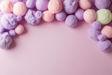 Soft Pastel Canopy Background with Vibrant Cotton Candy Violet Texture
