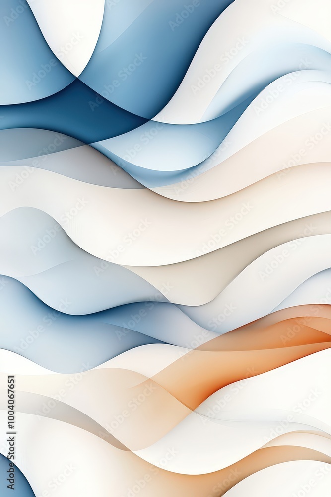 Poster abstract minimal texture with soft, repetitive curves