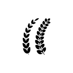 Farm wheat ears icon