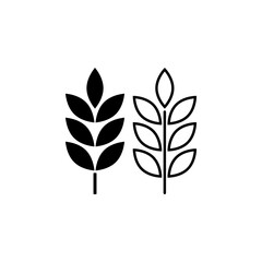 Farm wheat ears icon