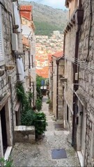 narrow street in the town