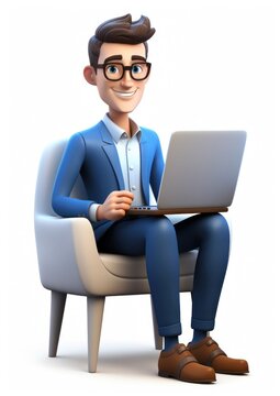Computer sitting laptop chair.