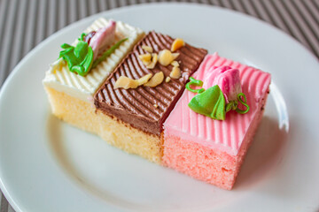 Delicious cake at restaurant in bangkok.