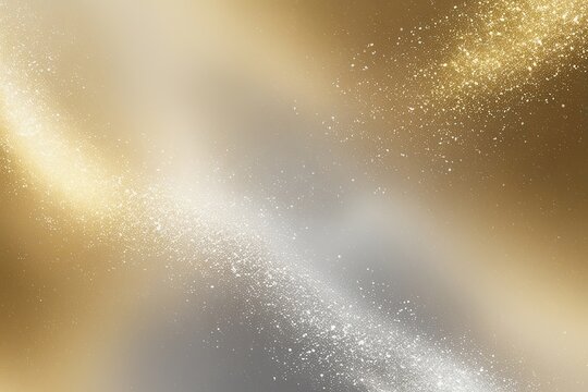Luminous Gold and Silver Gradient Texture with Ethereal Shimmering Effect