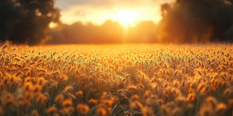 autumn field, soft golden light, nature, fall, trees, countryside, landscape, seasonal background, wallpaper, season, harvest, yellow grass, foliage, leaves, sky, sunset