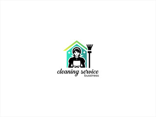 Maid service logo.The logo could feature minimalistic icons such as a gleaming broom, shining star, or bubbles, symbolizing cleanliness and efficiency. 