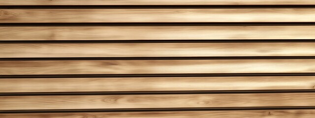 Naklejka premium Wooden wall. Texture of wood panels. Pattern of slats with horizontal stripes. Modern interior fences and partitions used in architecture. Cladding from boards is a building material. 