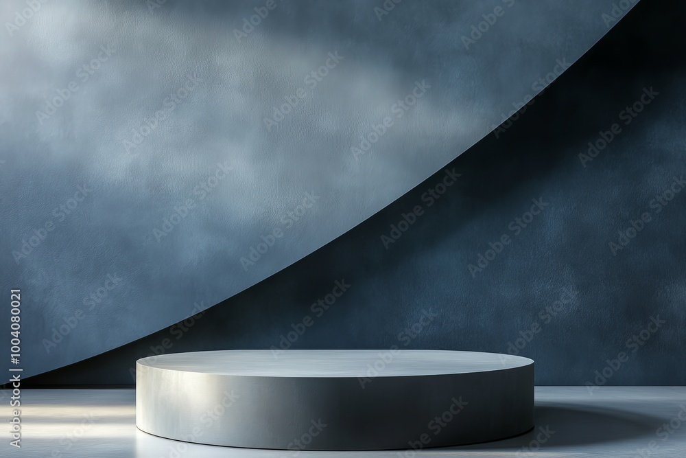 Aufkleber an abstract window light stage scene for a showroom display or background for a presentation podium 