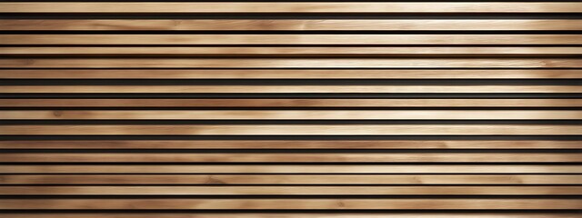 Obraz premium Wooden wall. Texture of wood panels. Pattern of slats with horizontal stripes. Modern interior fences and partitions used in architecture. Cladding from boards is a building material. 