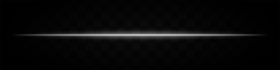 White light beam. A sharp horizontal purple beam with a bright center, fading into darkness on both sides. Ideal for sci-fi designs, light transitions, or futuristic effects.