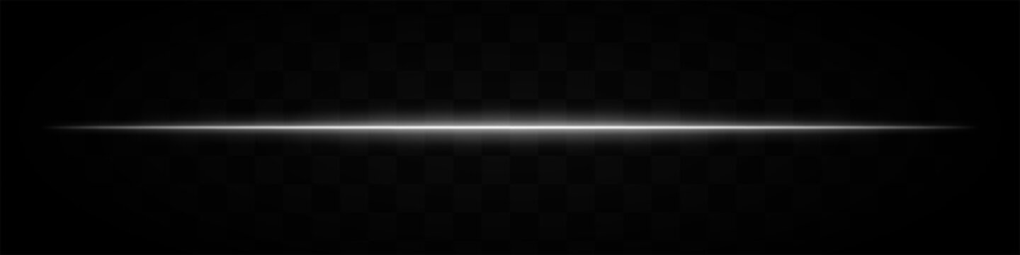 White light beam. A sharp horizontal purple beam with a bright center, fading into darkness on both sides. Ideal for sci-fi designs, light transitions, or futuristic effects.