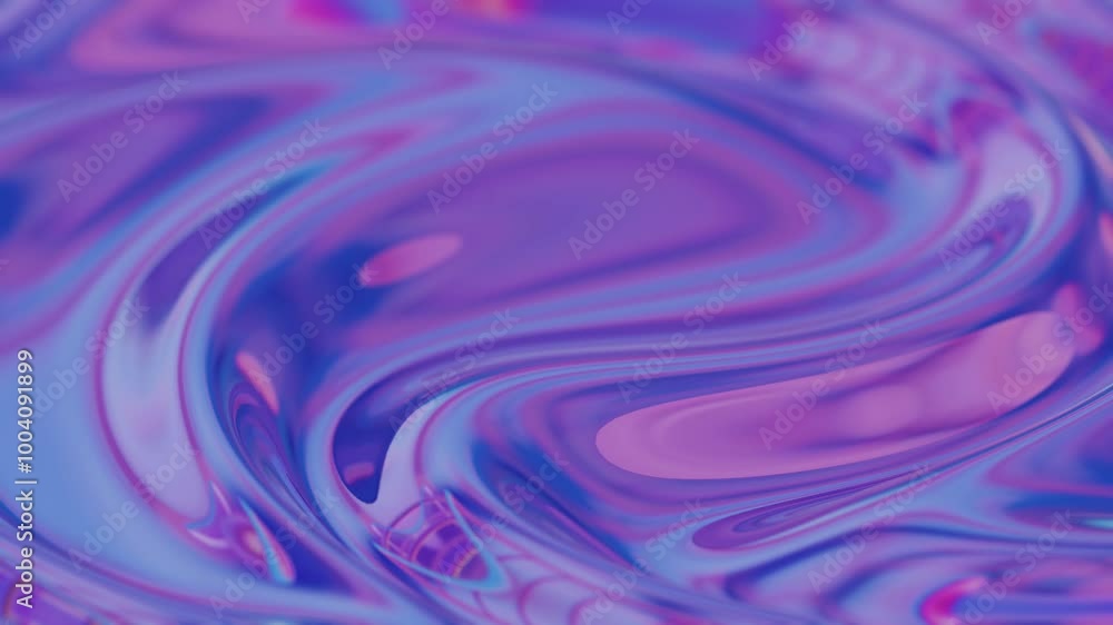 Poster abstract fluid texture with purple and blue swirls in soft focus