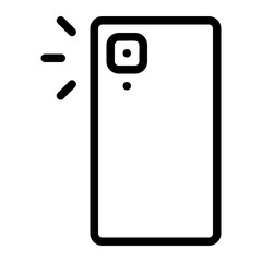 camera flash line icon