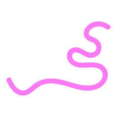 organic pink squiggle line element