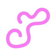 Obraz premium organic pink squiggle line element