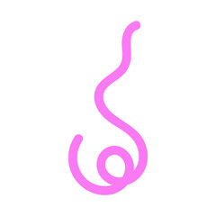 Obraz premium organic pink squiggle line element