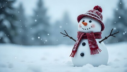 Obraz premium snowman on the snow