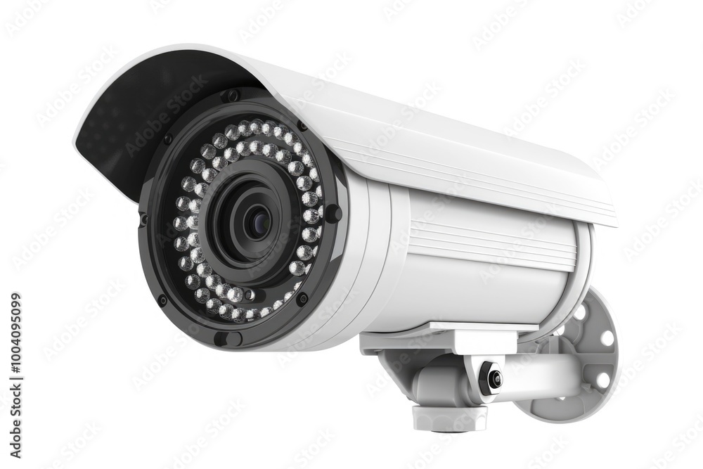 Poster a security camera on a white background