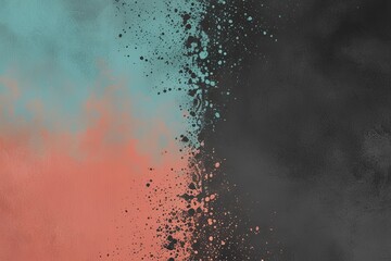 Aqua Coral Charcoal Color Gradient Backdrop with Rustic Texture for Marketing Flyers