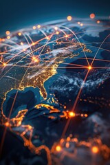 Image of A detailed view of the world map with city names and country borders printed on Printed Glass Basin Splashbacks