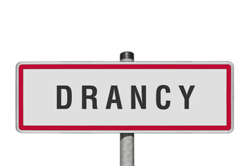 DRANCY, panneau entrée agglomération, (symbolique)