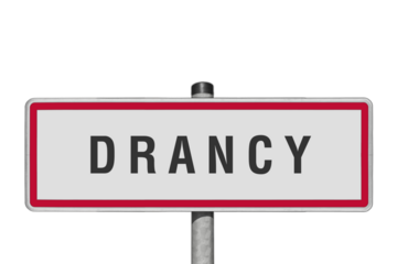 DRANCY, panneau entrée agglomération, (symbolique)