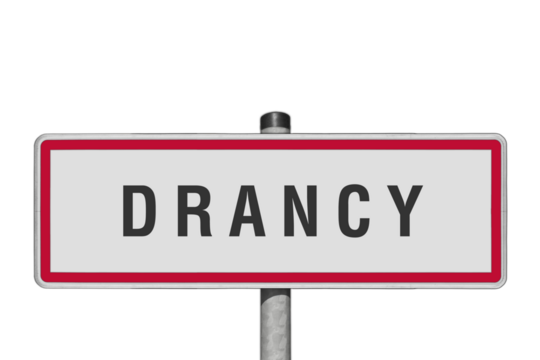 DRANCY, panneau entrée agglomération, (symbolique)