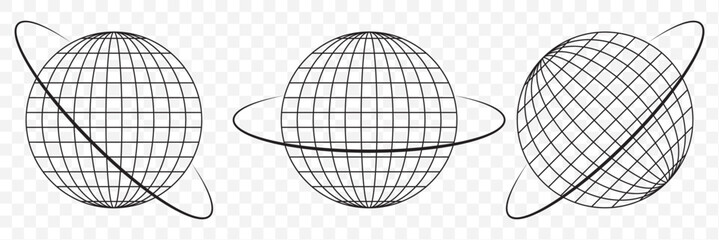 Globe icon set. Globe icons. web icon on transparent background. EPS 10. 