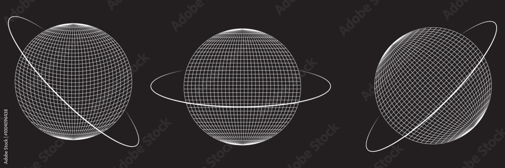 Poster globe icon set. globe icons. web icon on transparent background. eps 10.