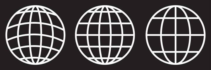 Globe icon set. Globe icons. web icon on transparent background. EPS 10. 