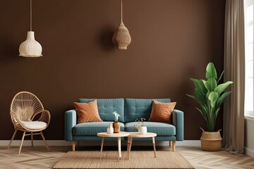 Cozy Room Brown Wall Backdrop for Home Decor Showcases and Interior Design
