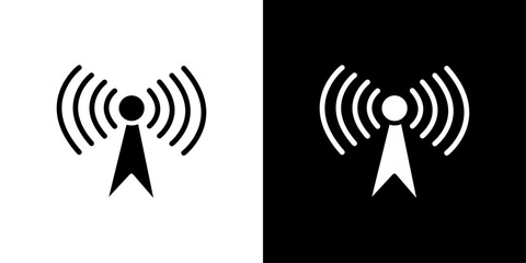 Broadcast icon Flat art illustration in outline