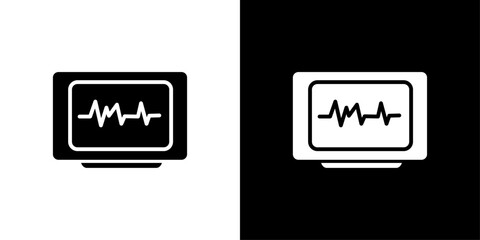 cardiogram icon Flat art illustration in outline
