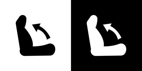 Car seat adjustment icon Flat art illustration in outline