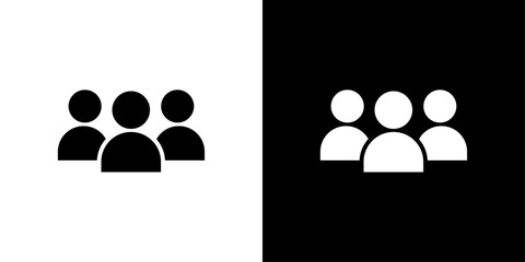 community icon Flat art illustration in outline