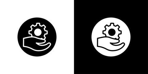 engineering service icon Flat art illustration in outline