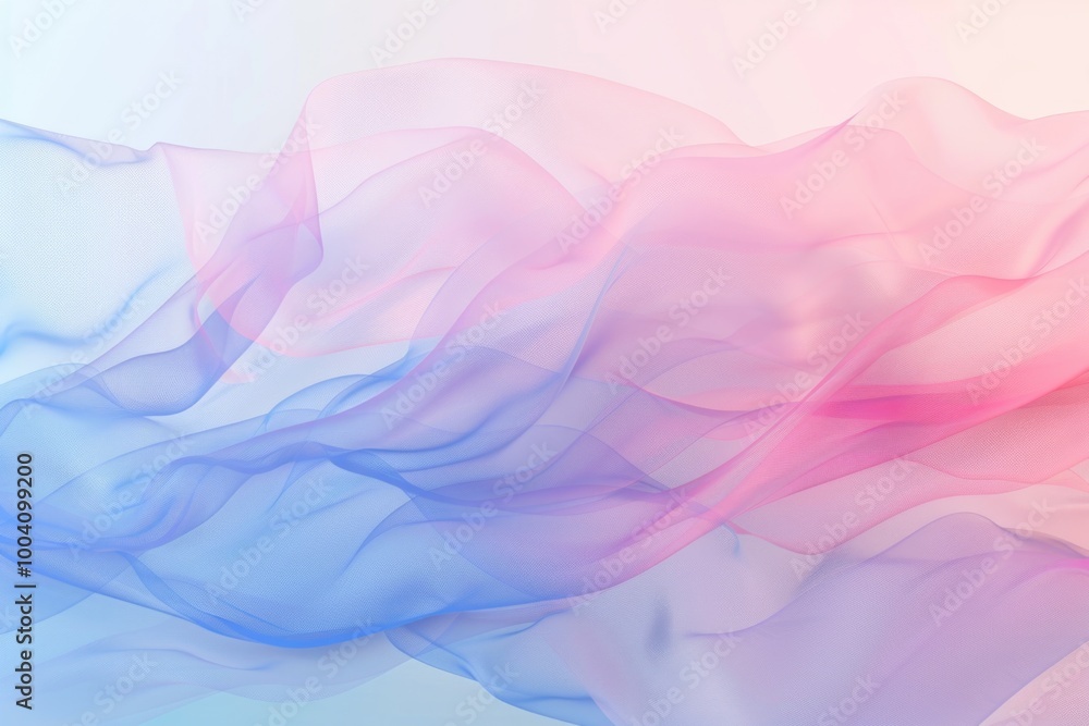 Poster a unique pink and blue abstract background featuring flowing fabric, ideal for use in creative proje