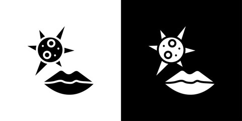 Herpes virus icon Flat art illustration in outline