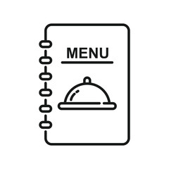 Obraz premium Book menu restaurant icon vector 