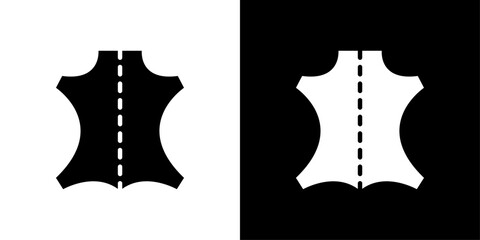Leather Icon Flat art illustration in outline